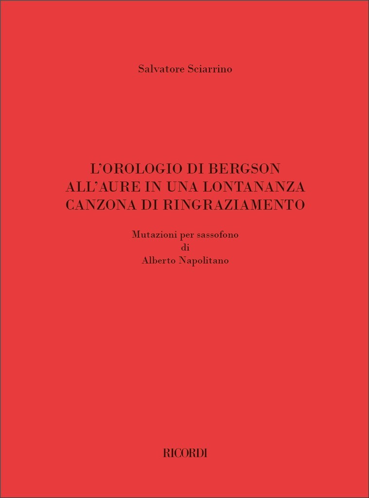 L'orologio di Bergson / All'aure... / Canzona...